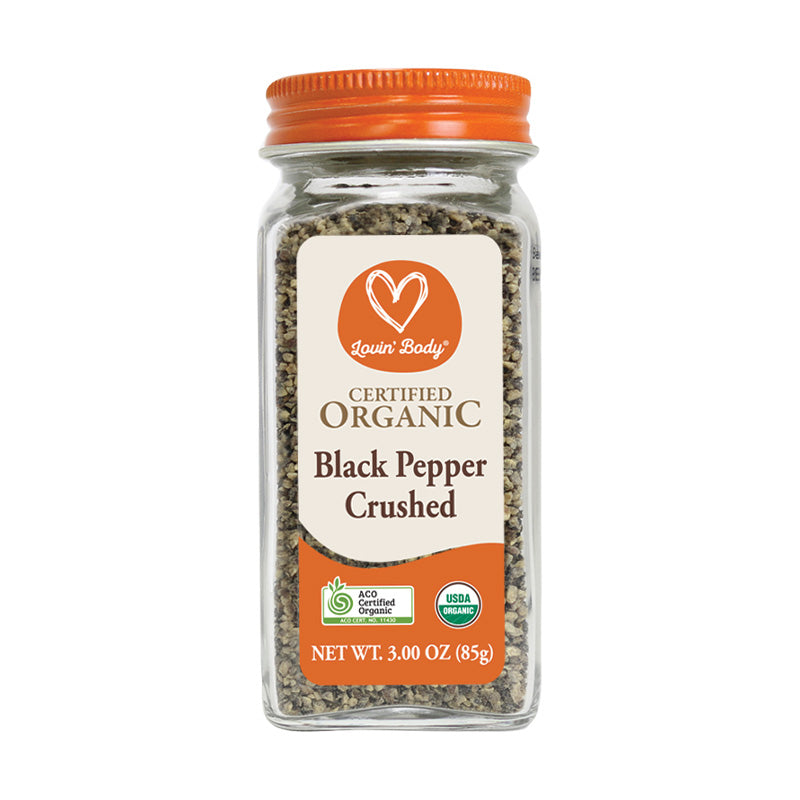Lovin' Body Certified Organic Black Pepper Crushed 85g