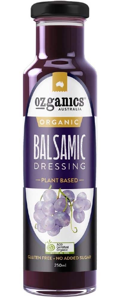 Ozganics Organic Balsamic Dressing Plant Based Gluten Free 250ml Front