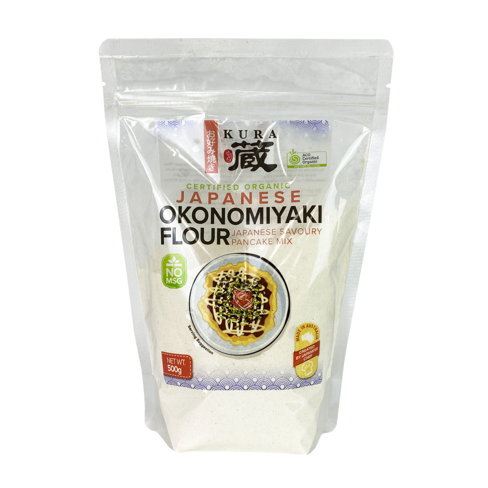 Kura Certified Organic Japanese Okonomiyaki Flour 500g