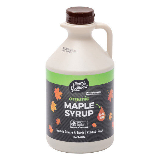 Honest To Goodness Organic Maple Syrup (Grade A) 1L