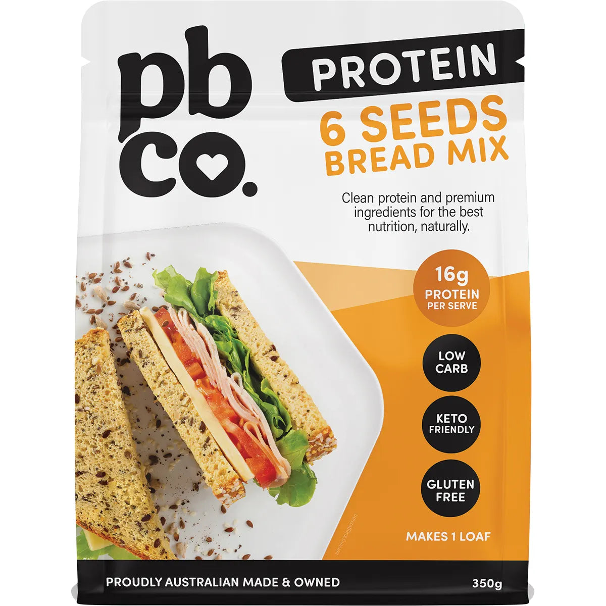 PBCo Protein Bread Mix 6 Australian Seeds 350g