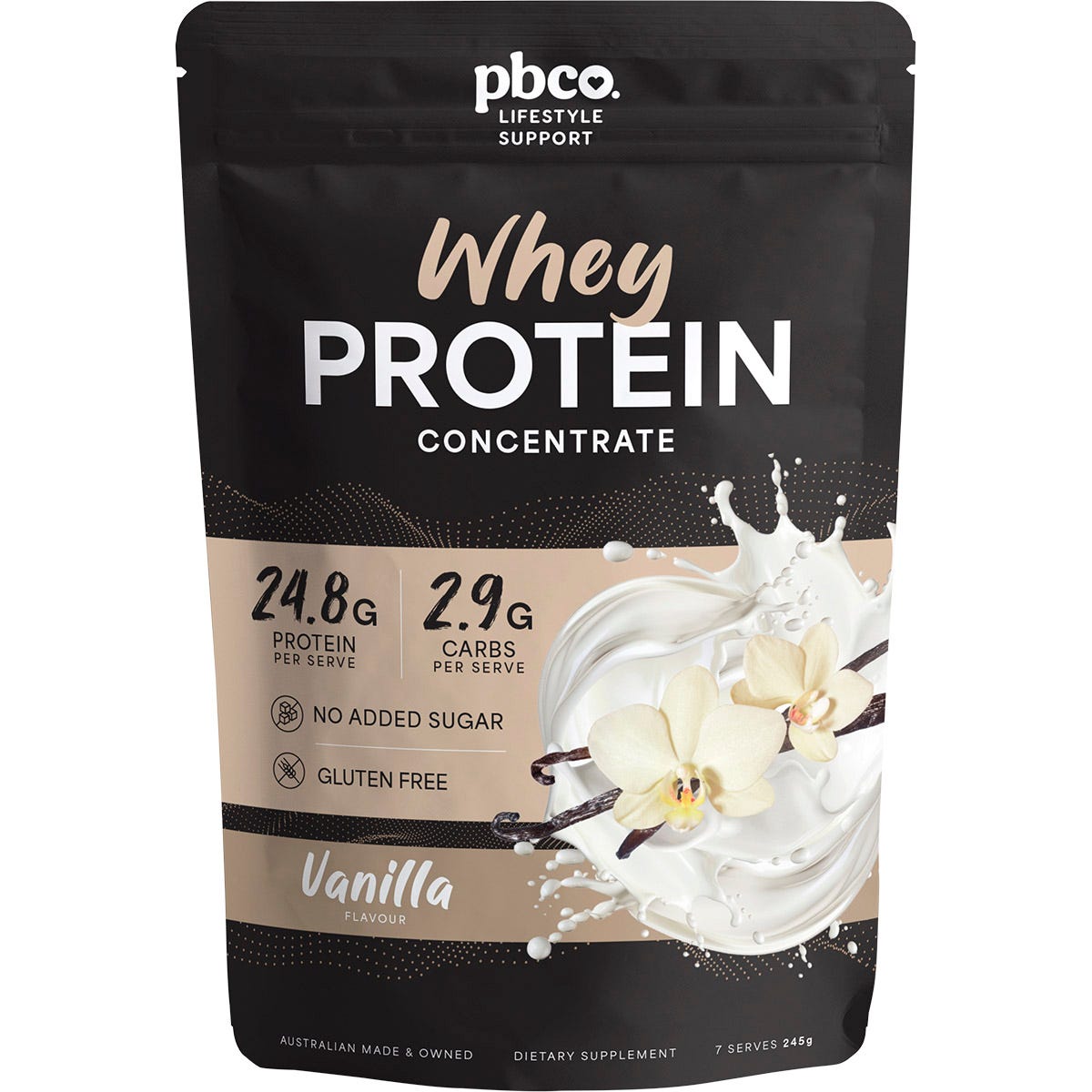 PBco Whey Protein Concentrate Vanilla 245g