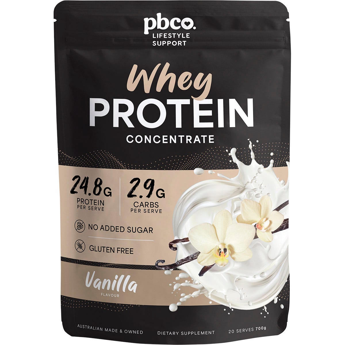 PBco Whey Protein Concentrate Vanilla 700g