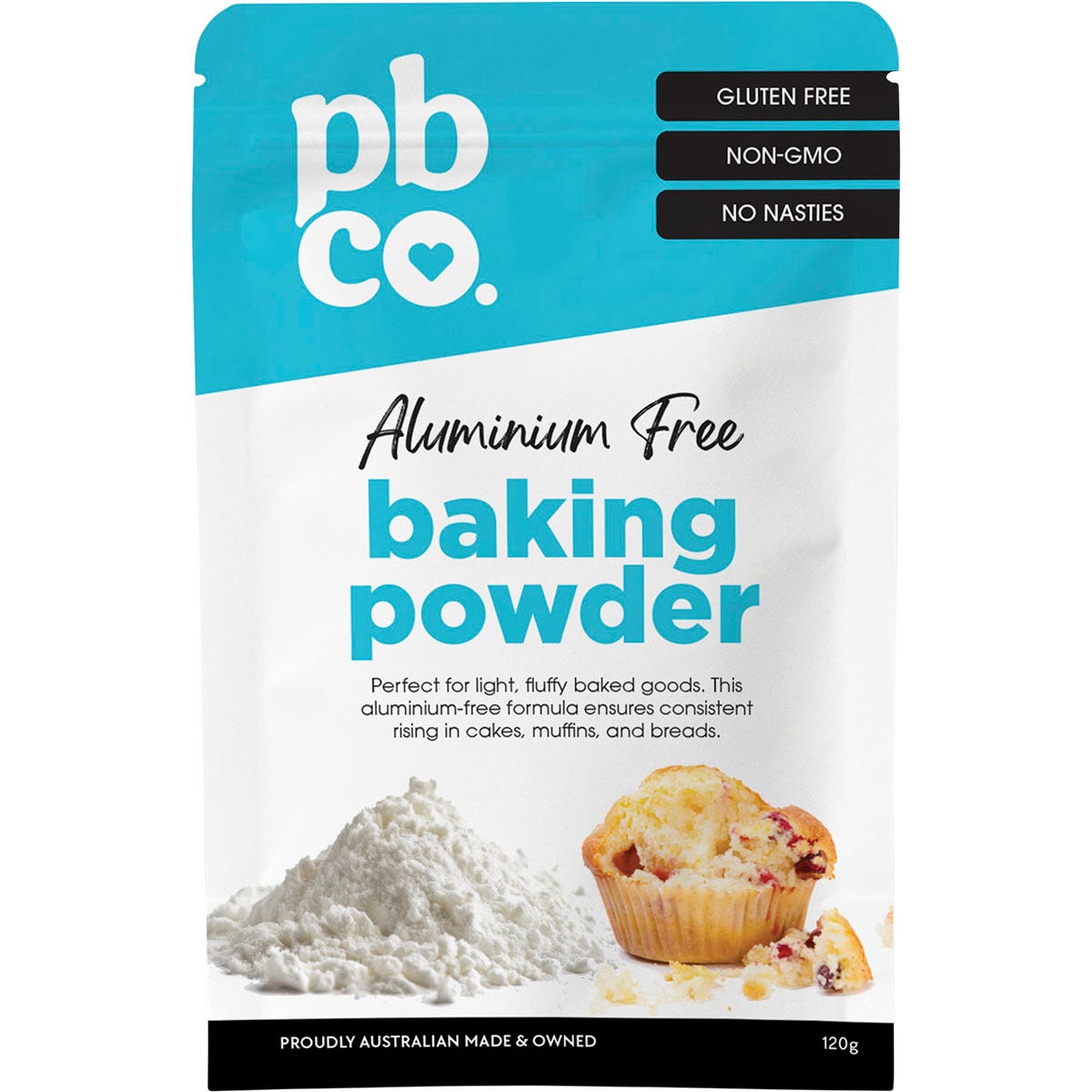 PBco Aluminium Free Baking Powder 120g