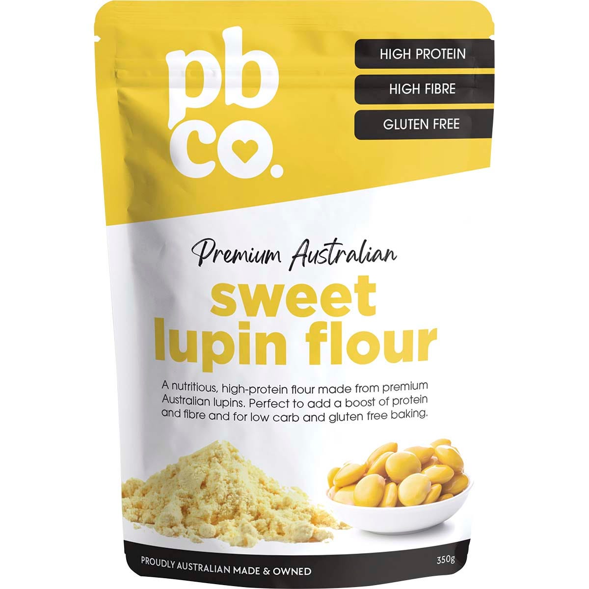 PBco Sweet Lupin Flour Premium Australian 350g
