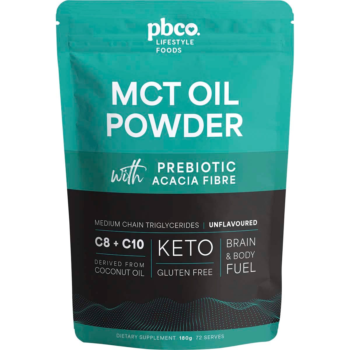 PBco MCT Oil Powder Unflavoured 180g