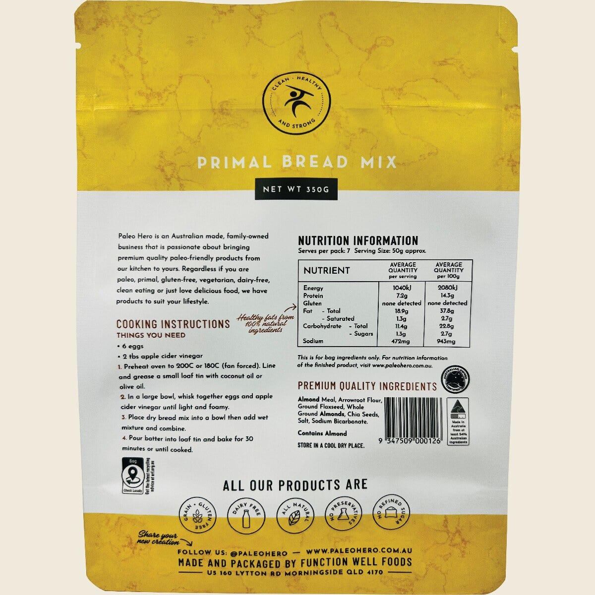 Paleo Hero Primal Bread Mix 350g