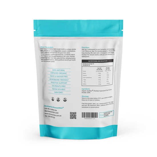 Micronutrition Organic PHGG 250g Back