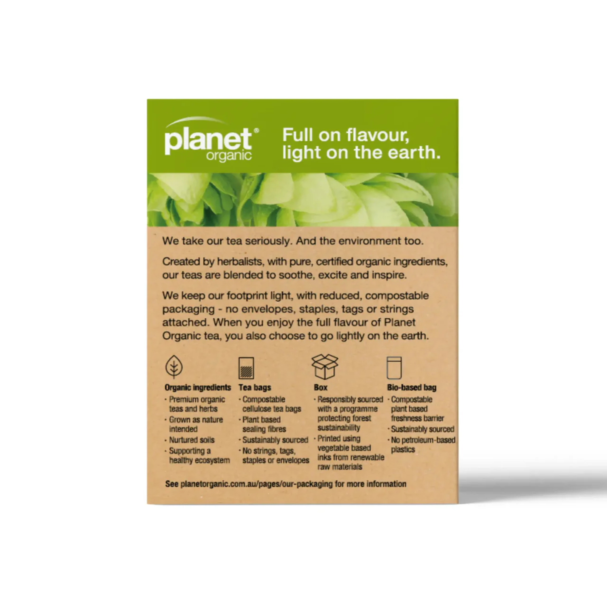 Planet Organic Organic Herbal Tea Bedtime x 25 Tea Bags Back