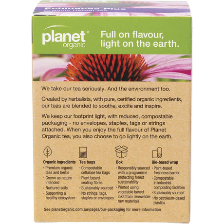 Planet Organic Organic Herbal Tea Echinacea Plus x 25 Tea Bags