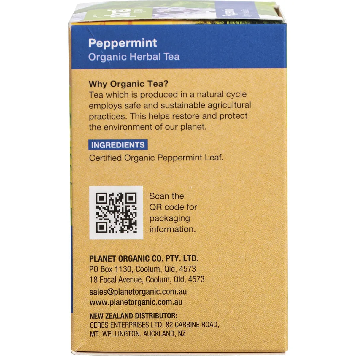 Planet Organic Organic Herbal Tea Peppermint x 25 Tea Bags