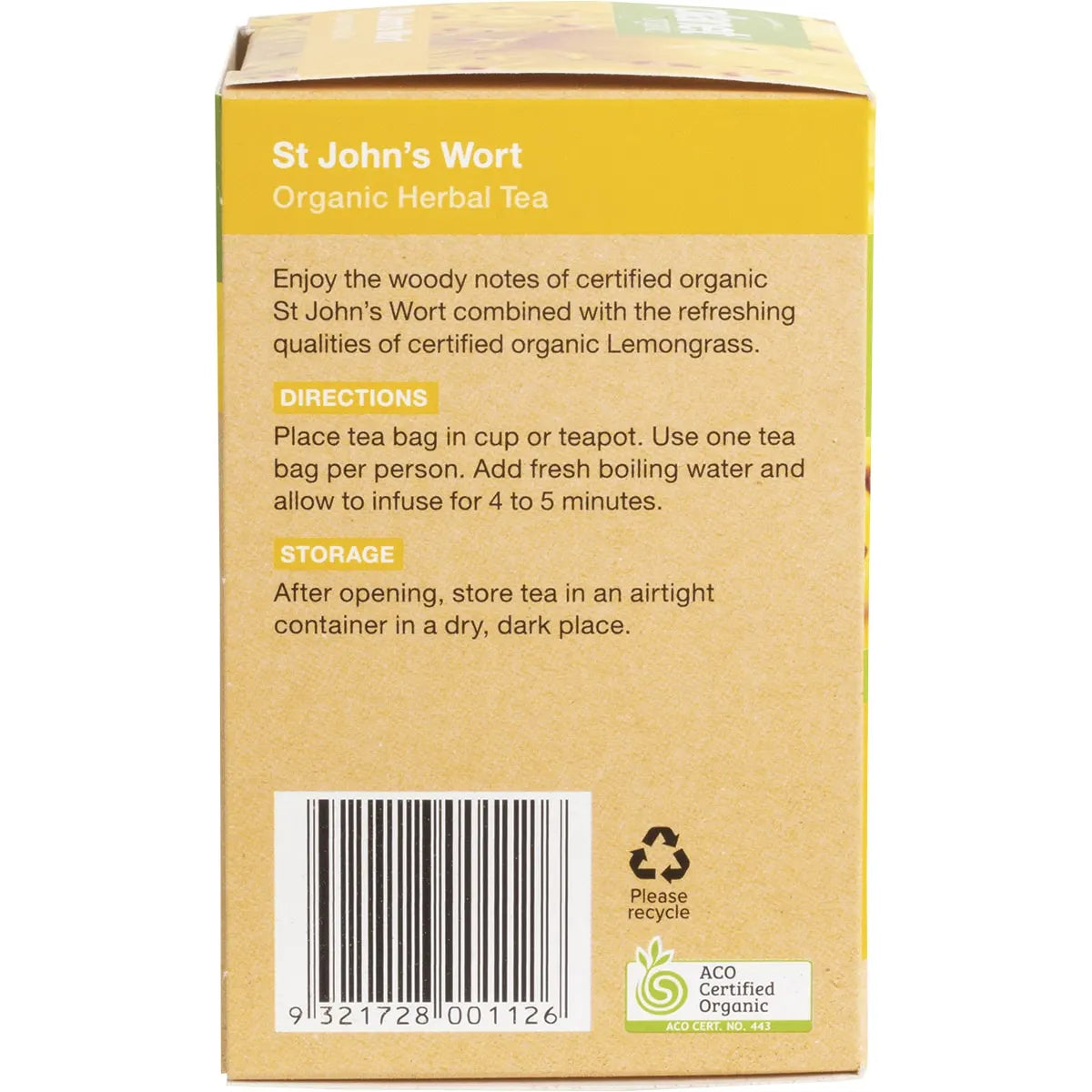Planet Organic Organic Herbal Tea St John's Wort x 25 Tea Bags