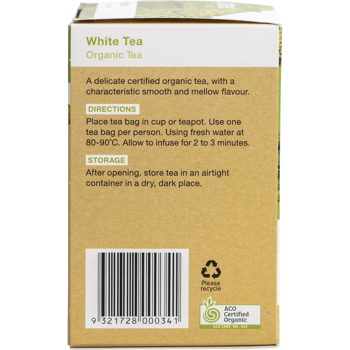 Planet Organic Organic Herbal Tea White Tea x 25 Tea Bags