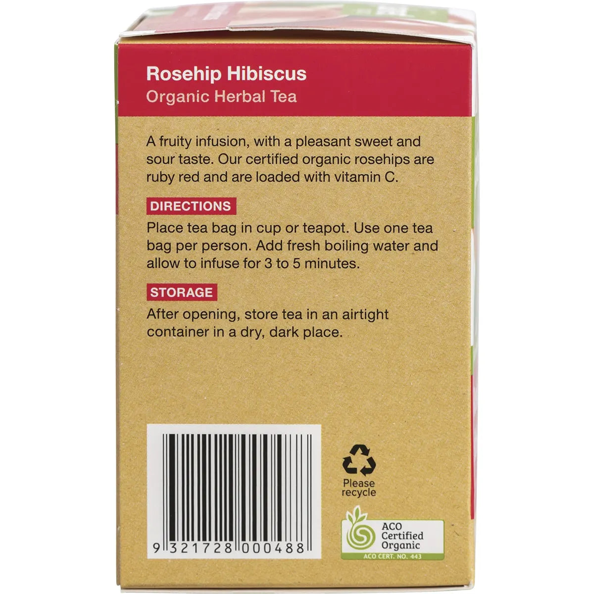 Planet Organic Rosehip & Hibiscus Tea x 25 Tea Bags