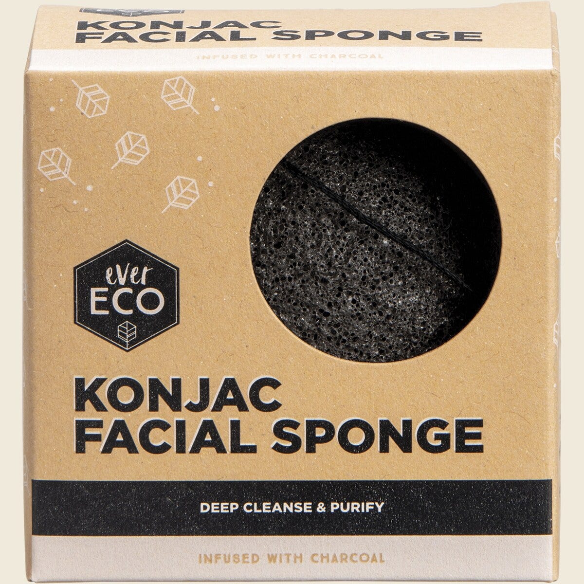 Ever Eco Konjac Facial Sponge - Charcoal