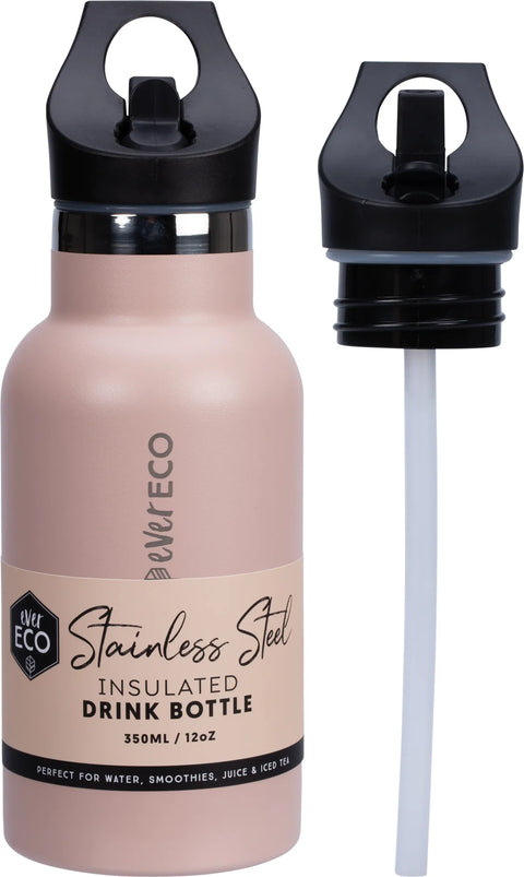 Ever Eco Insulated Stainless Steel Bottle Sip Lid 350ml - Rose