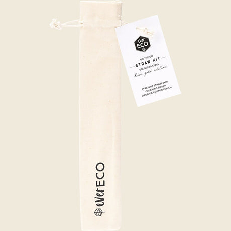Ever Eco On-The-Go Straight Stainless Steel Straw Kit - Rose Gold
