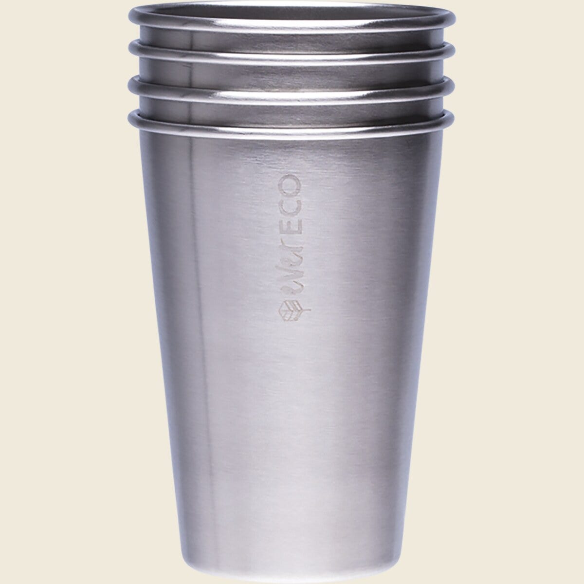 Ever Eco Stainless Steel Drinking Cups - 4 pack 4 x 500ml