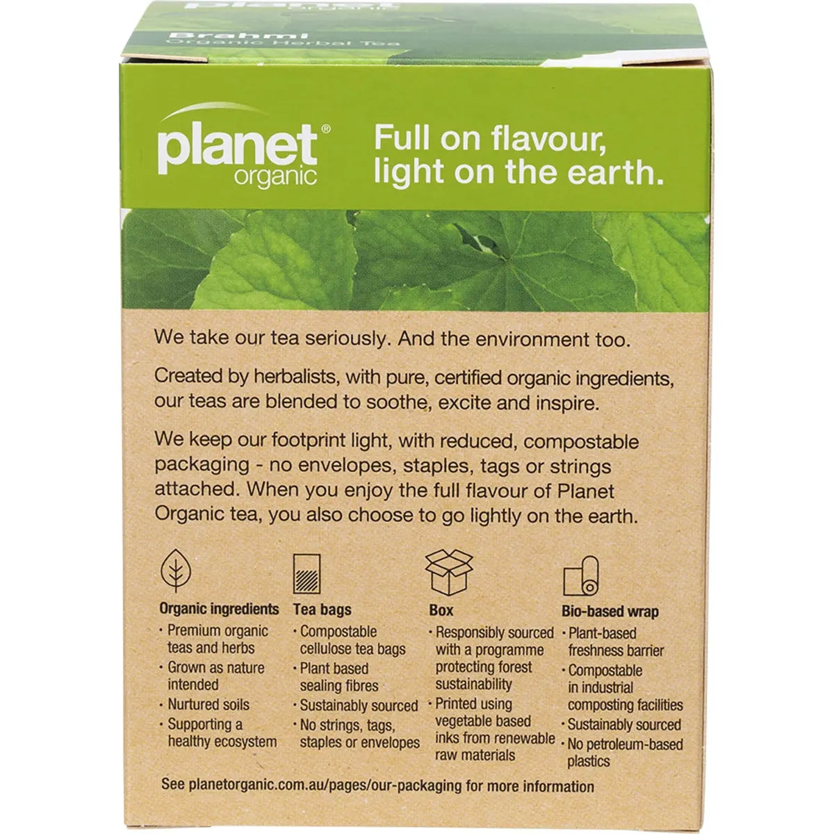 Planet Organic Organic Herbal Tea Brahmi x 25 Tea Bags