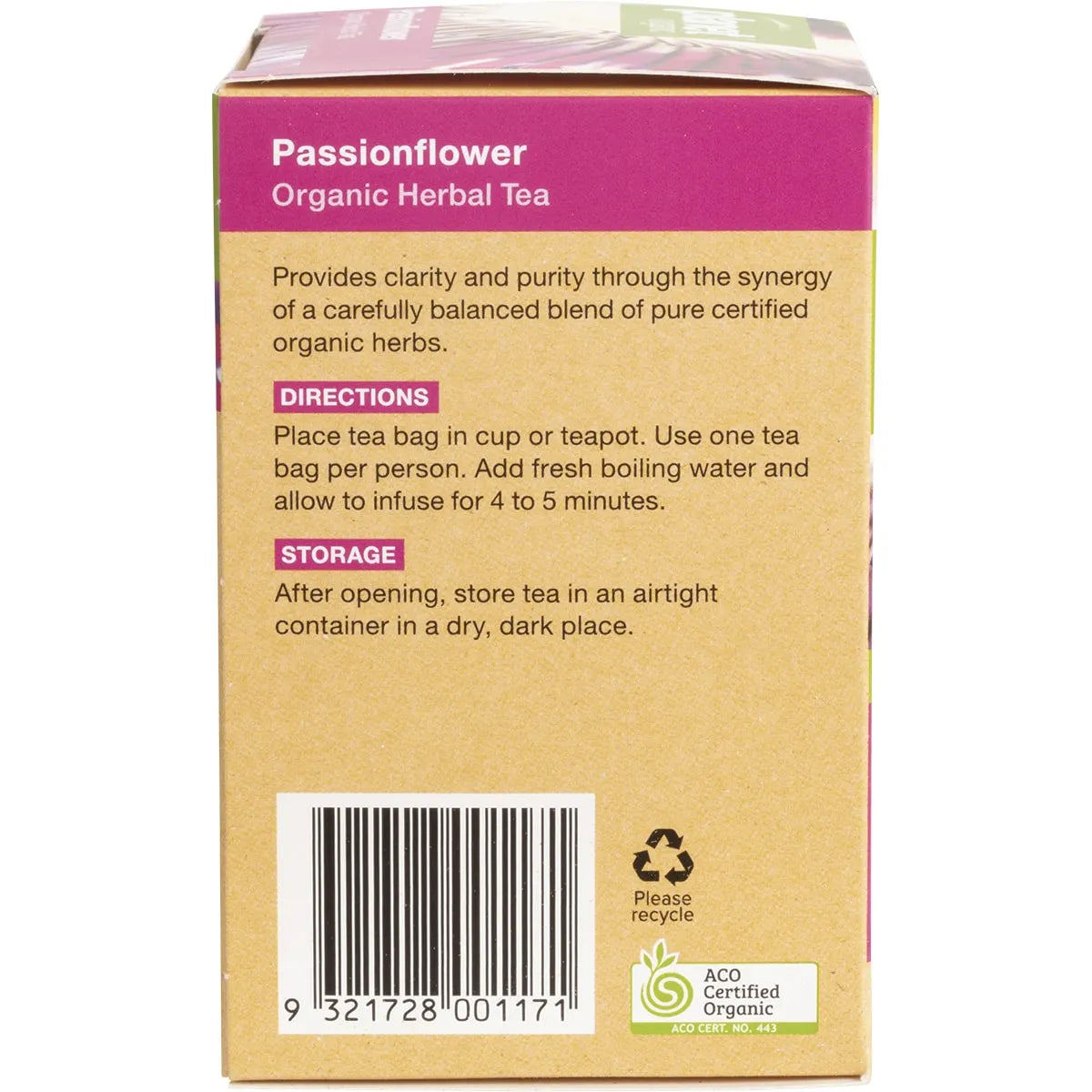 Planet Organic Organic Herbal Tea Passionflower With Chamomile x 25 Tea Bags
