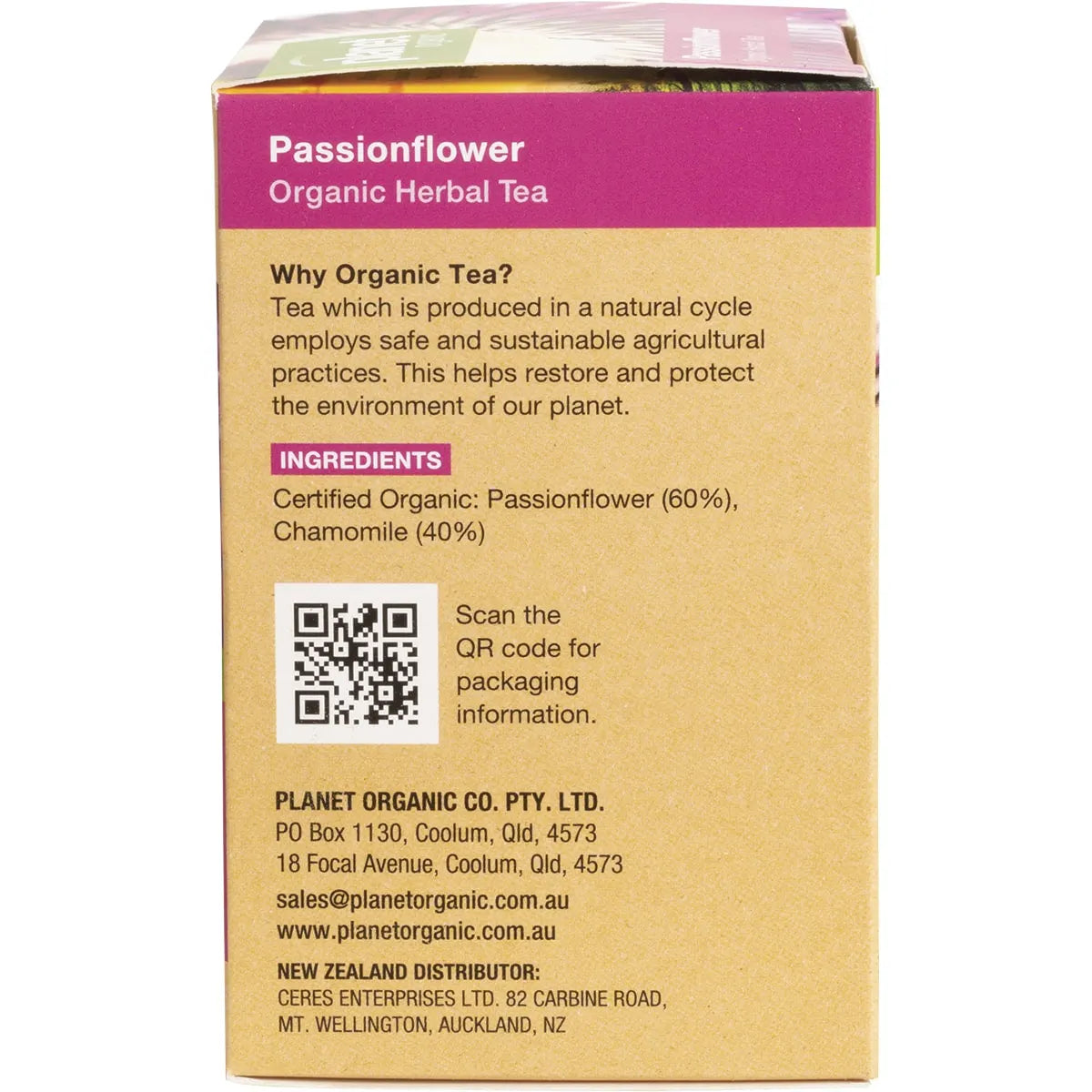 Planet Organic Organic Herbal Tea Passionflower With Chamomile x 25 Tea Bags