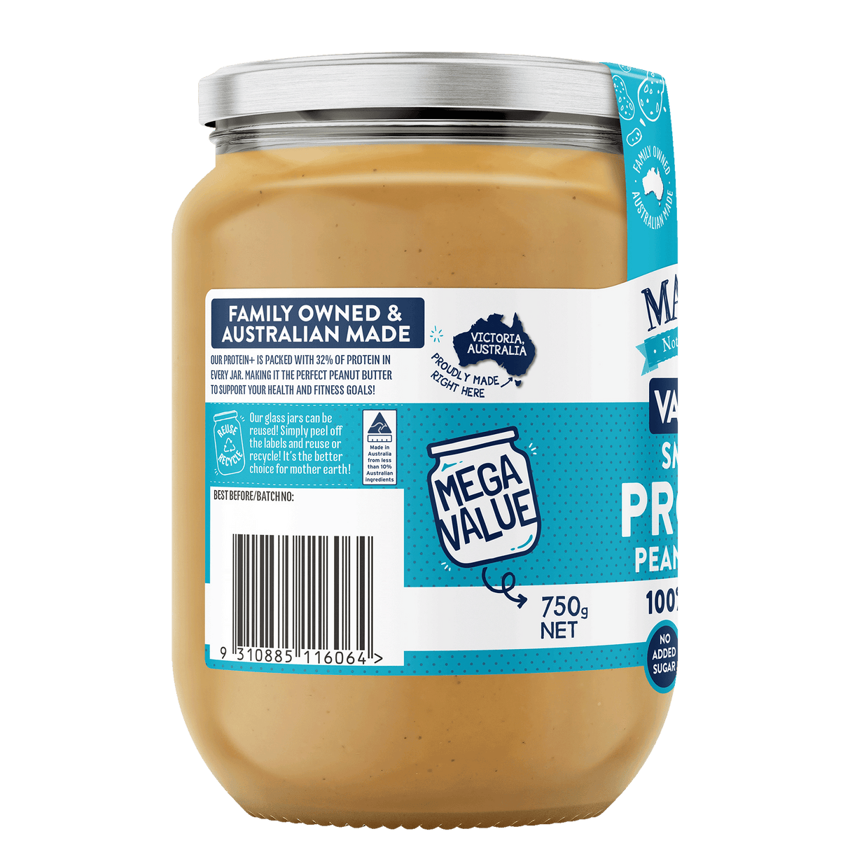 Mayver's Peanut Butter Protein Smunchy 750g x6