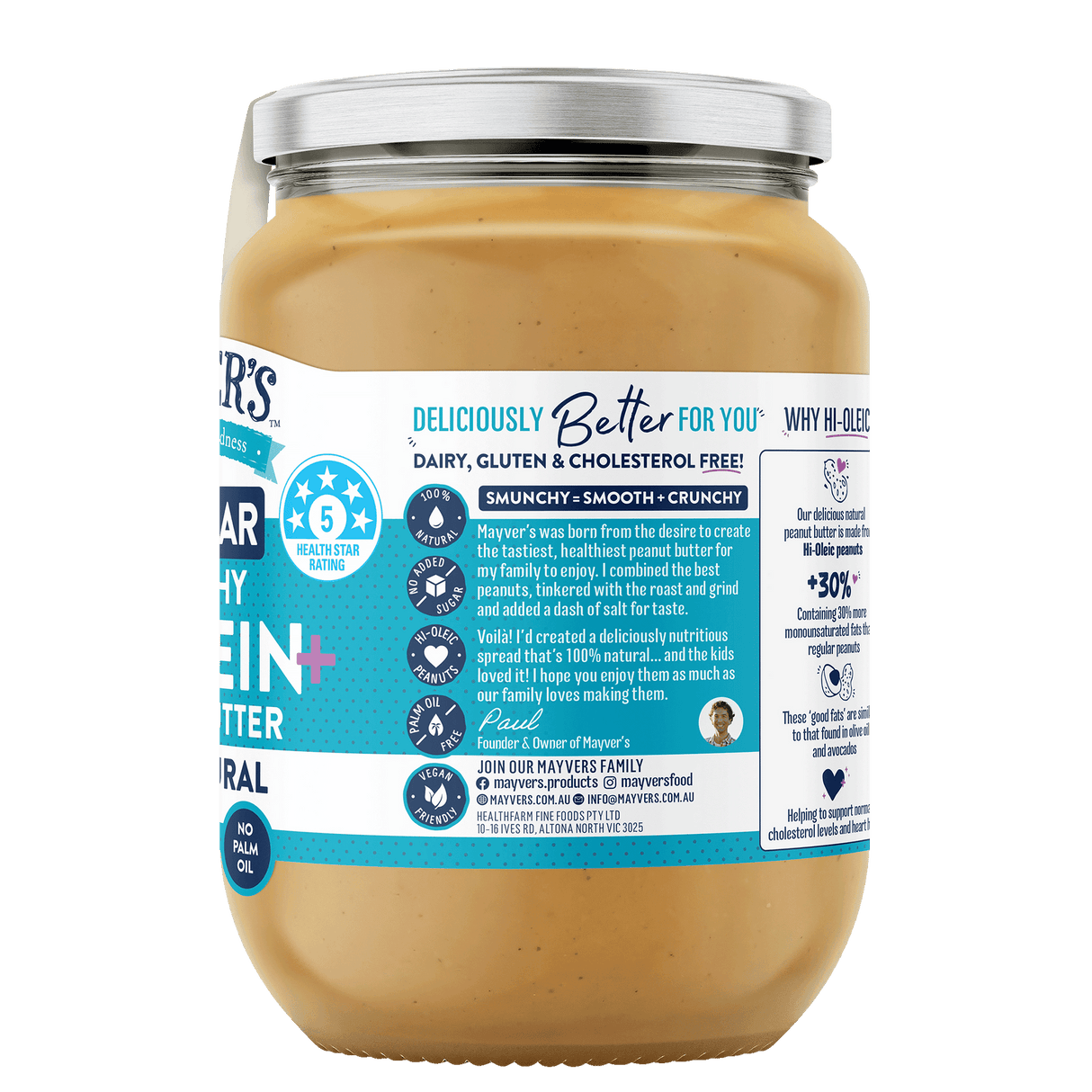 Mayver's Peanut Butter Protein Smunchy 750g x6