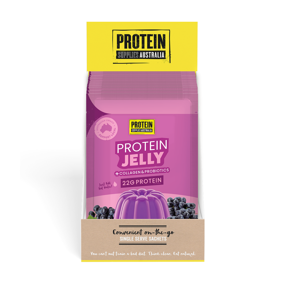 Protein Supplies Australia Protein Jelly with Collagen Grape 30g x 12