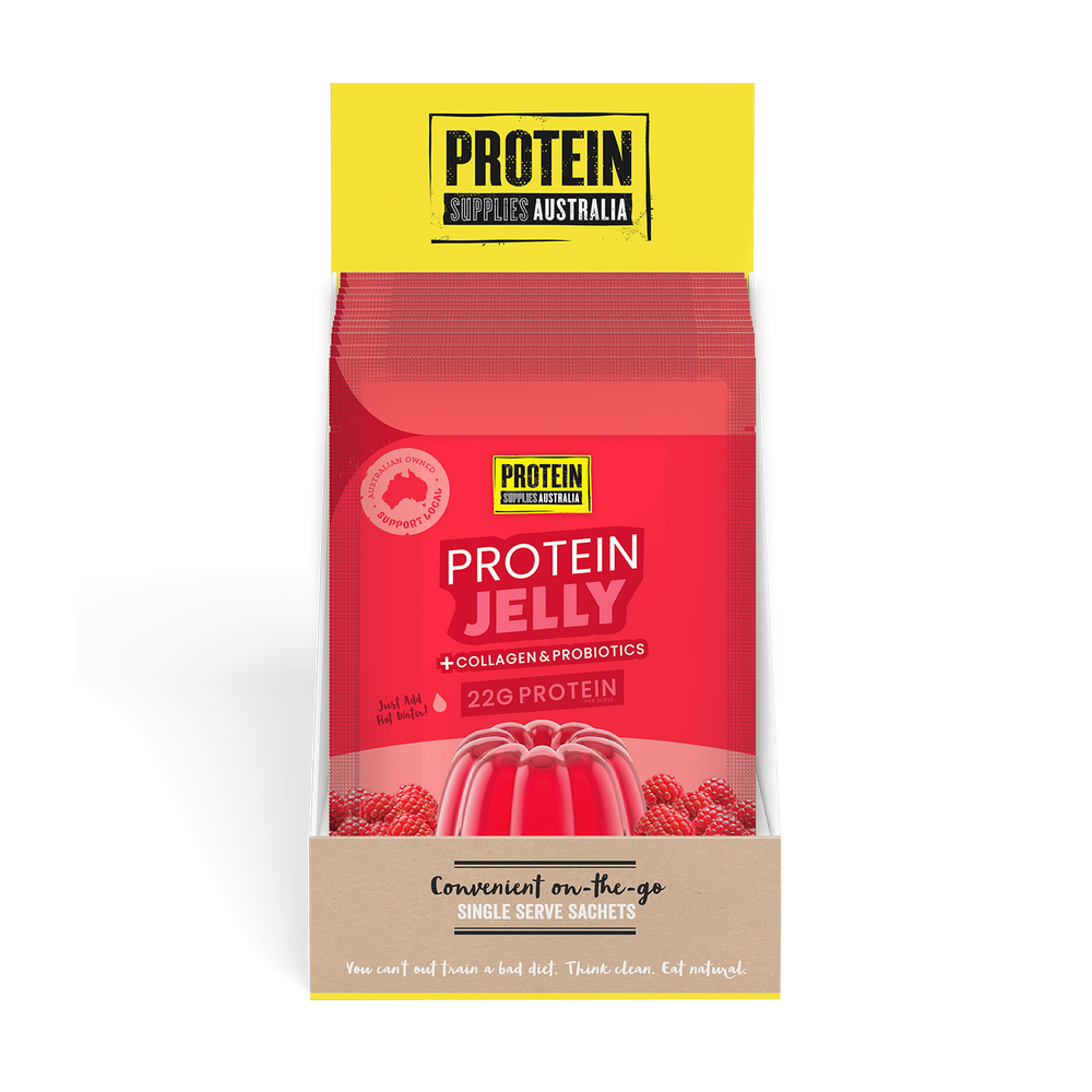 Protein Supplies Australia Jelly with Collagen Raspberry 30g x 12