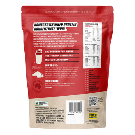 Protein Supplies Australia WPC Whey Protein Concentrate Pure 500g