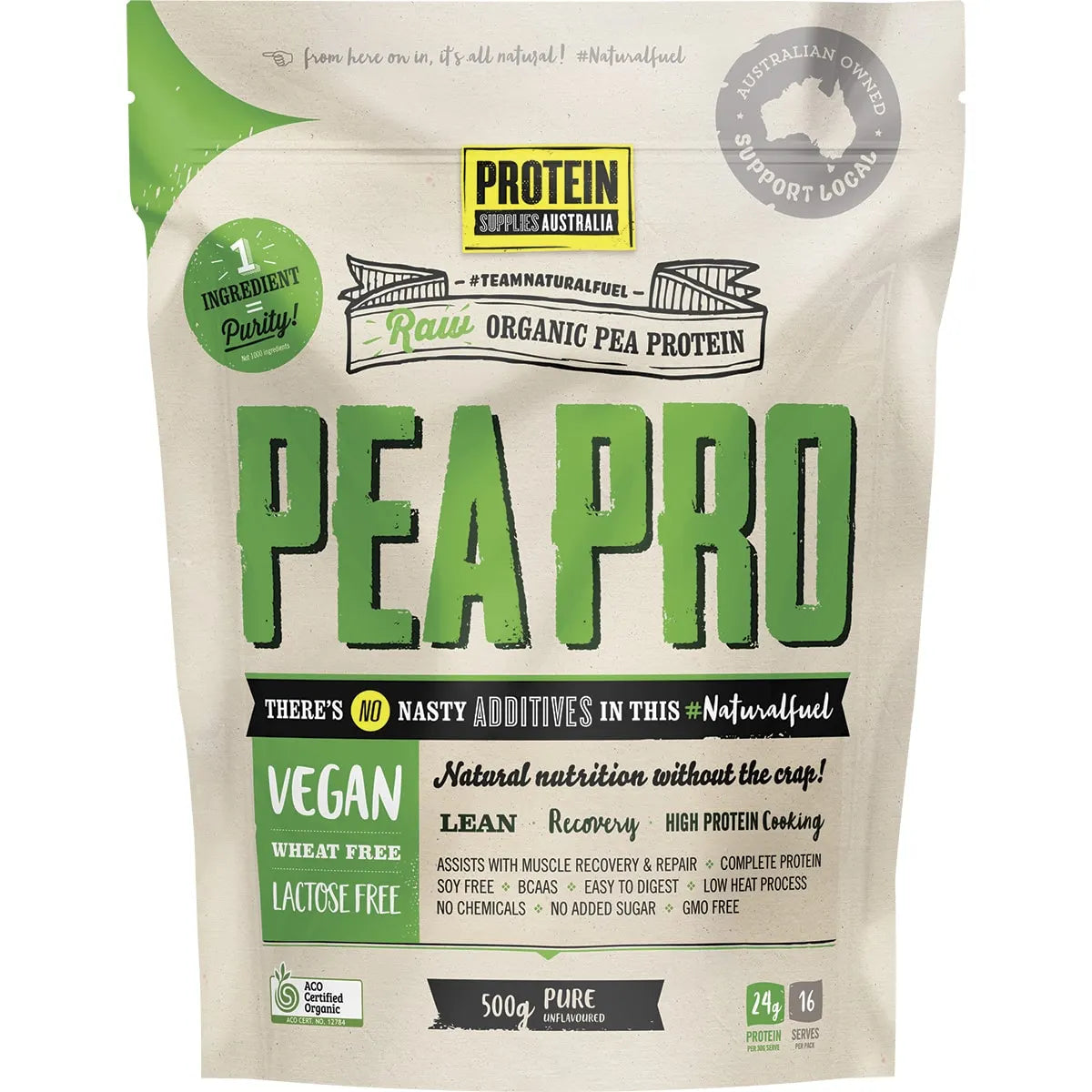 Protein Supplies Australia Pure Pea Protein Isolate 500g