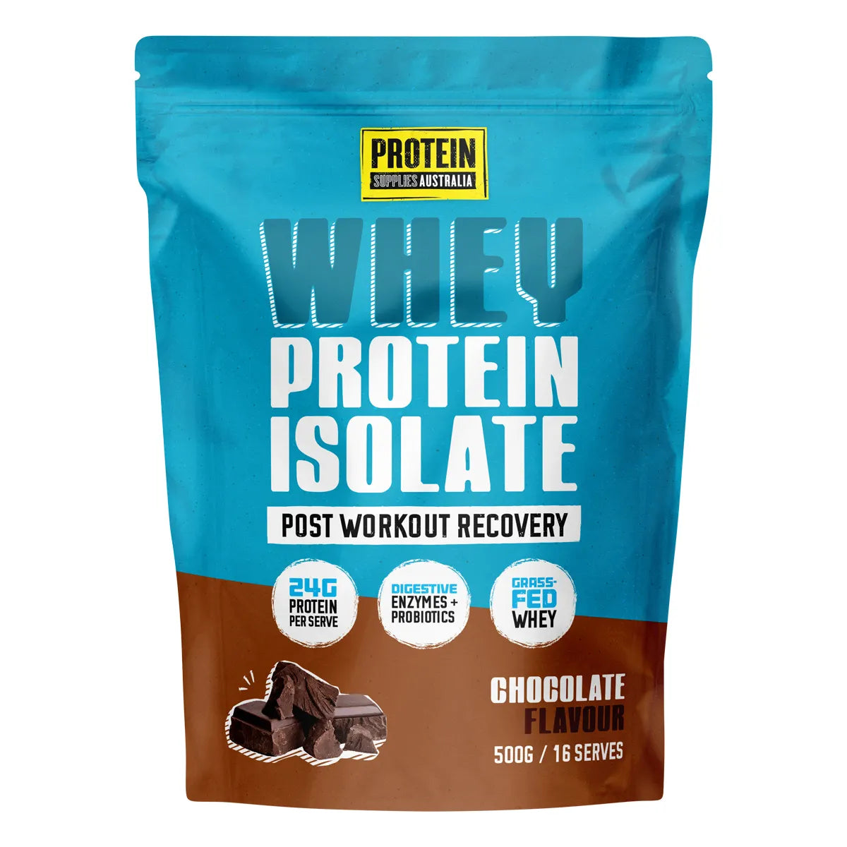 Protein Supplies Australia Whey Protein Isolate Chocolate 500g