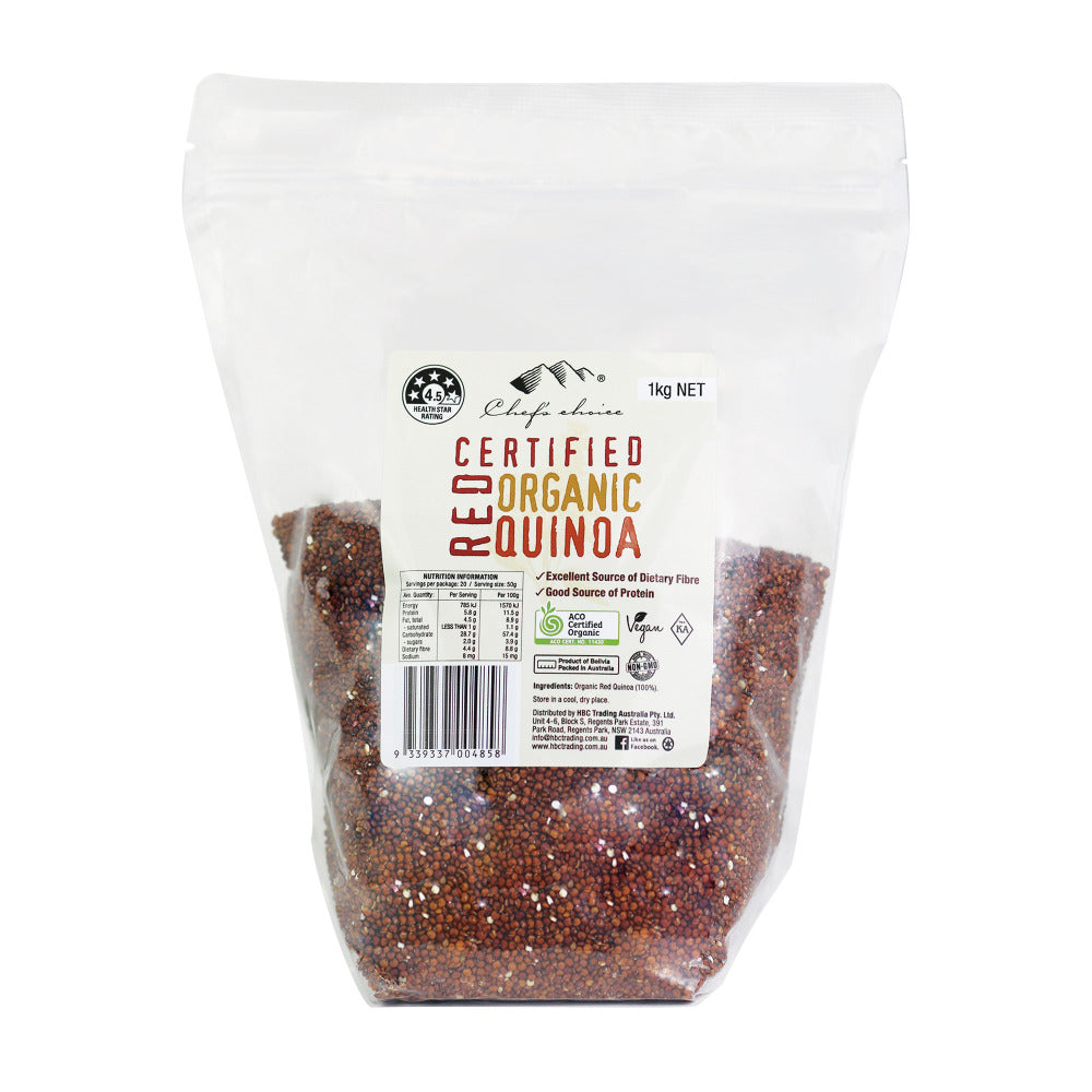 Chef's Choice Organic Red Quinoa 1kg