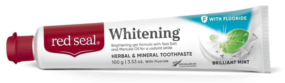 Red Seal Whitening w/Fluoride Brilliant Mint Toothpaste 100g