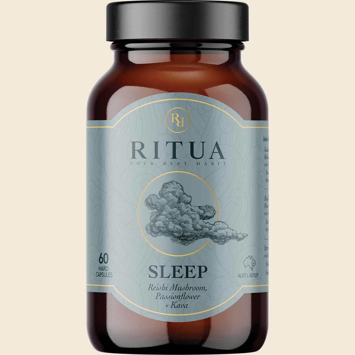 Ritua SLEEP Reishi Mushroom Passionflower Kava 60 Capsules