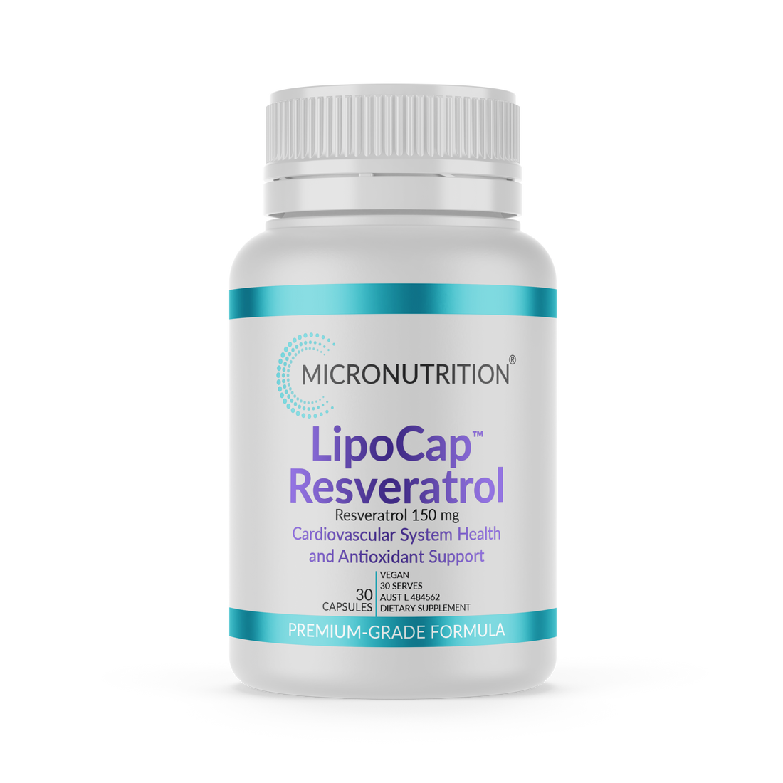 Micronutrition LipoCap Resveratrol 30 Vege Caps Front