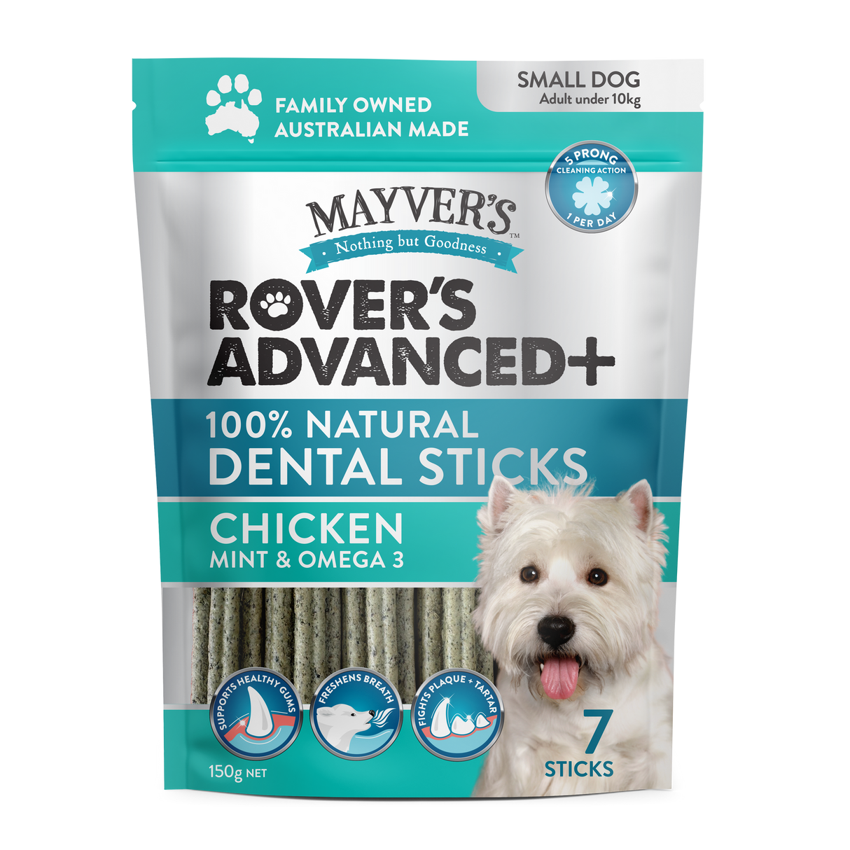 Mayver's Rover's Reward Advanced+ Natural Dental Stick 150g x 6