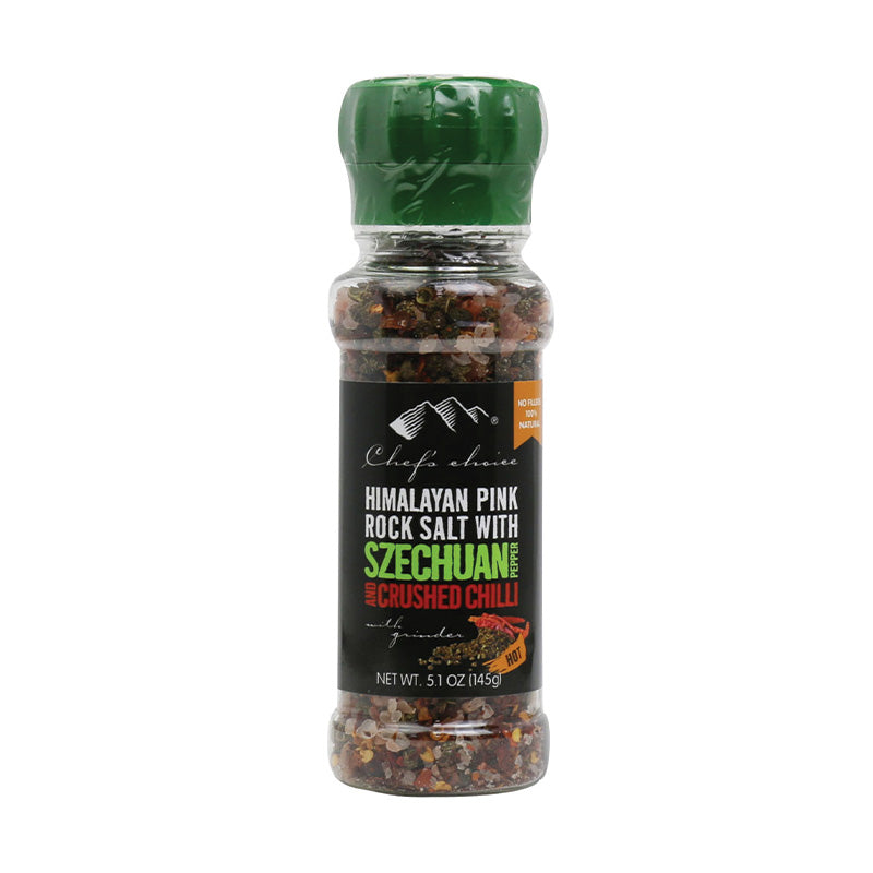 Chef's Choice Himalayan Pink Rock Salt With Szechuan Pepper & Crushed Chilli 145g