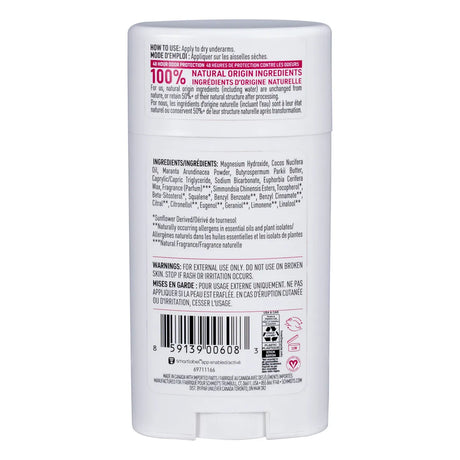 Schmidt's Natural Deodorant Stick Rose & Vanilla 92g