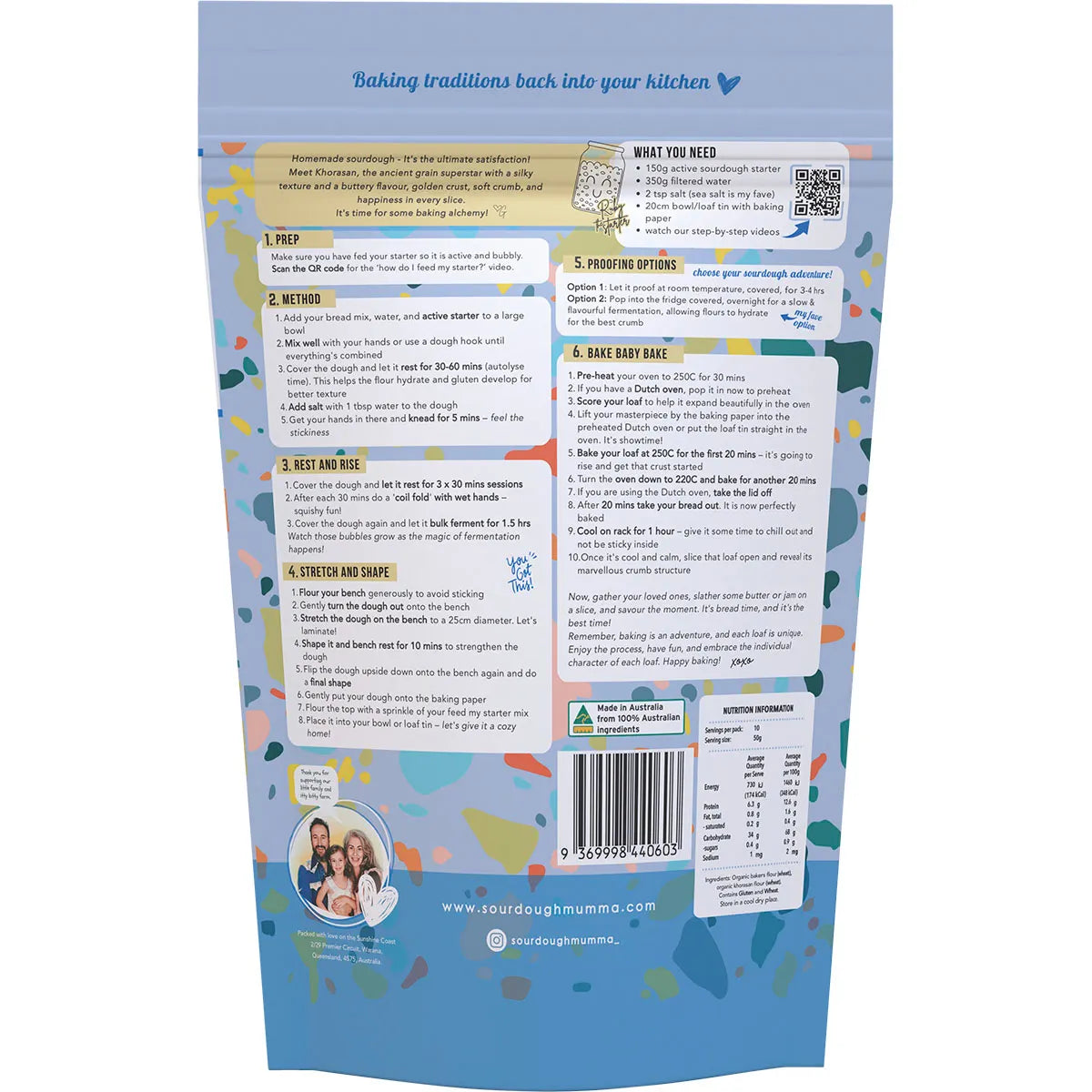 Sourdough Mumma Khorasan Sourdough Bread Mix Traditional 500g