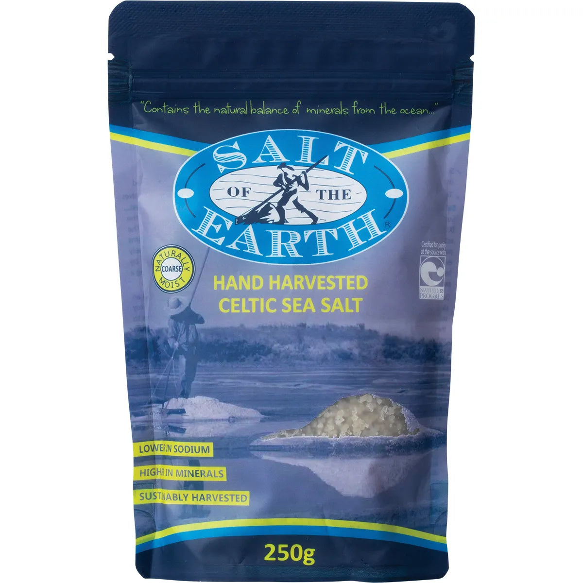 Salt Of The Earth Hand Harvested Celtic Sea Salt Coarse 250g