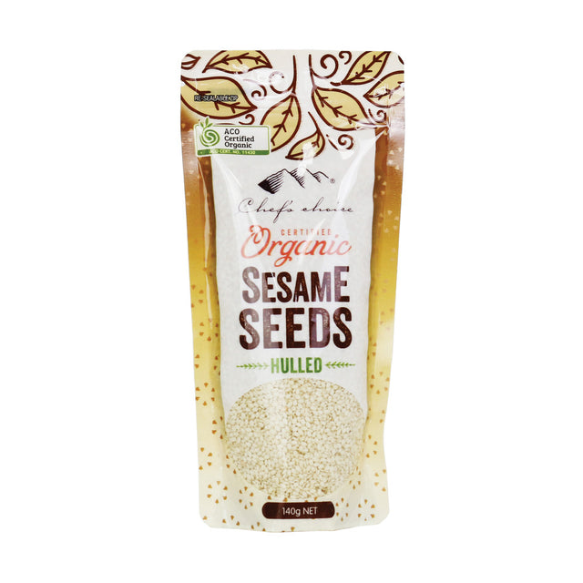 Chef's Choice Certified Organic Hulled Sesame Seeds 140g