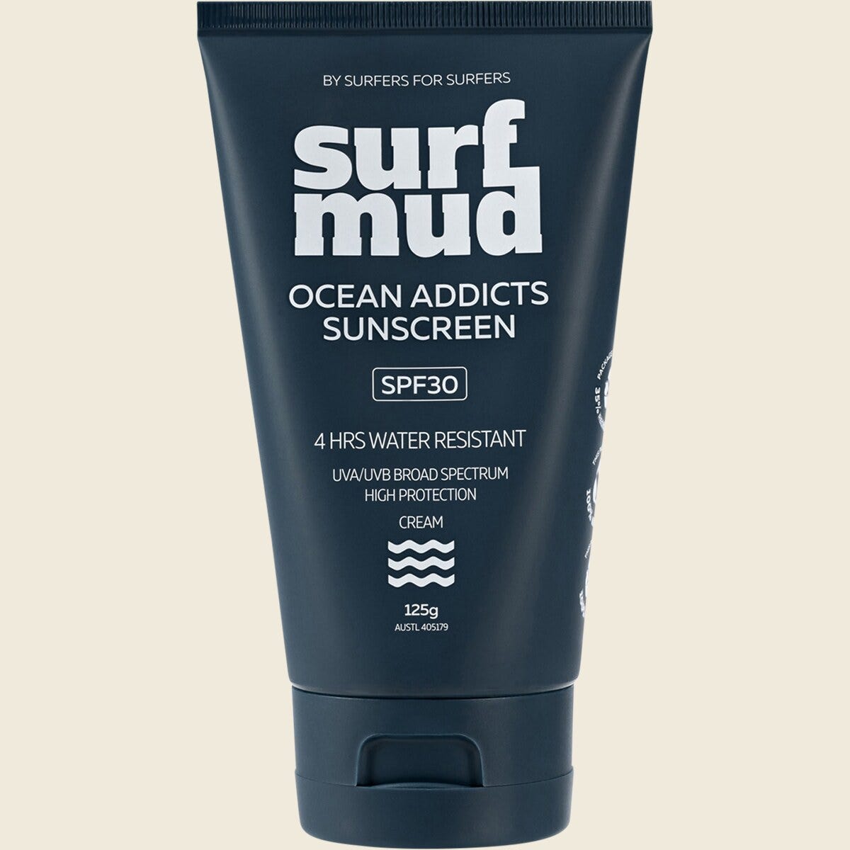 Surfmud Oceans Addicts Sunscreen Spf 30 125g Front
