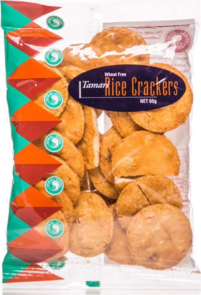 Spiral Tamari Rice Crackers Gluten Free 65g Front