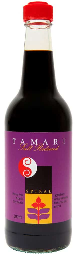 Spiral Salt Reduced Tamari Sauce Gluten Free 500ml Front