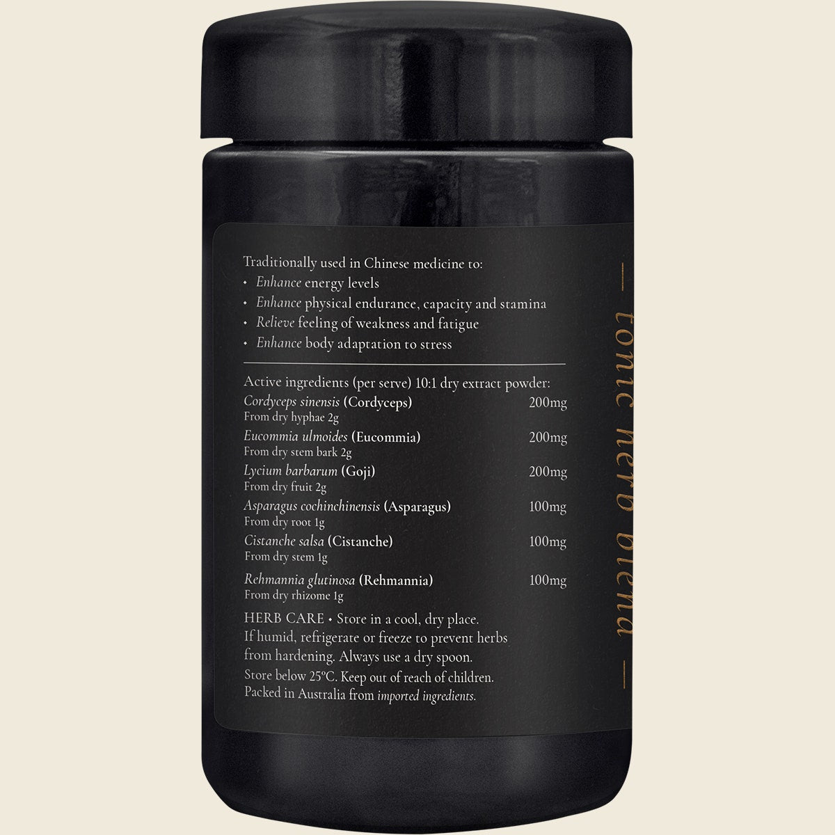 Superfeast Jing Stress & Fatigue Tonic 100g Left Side