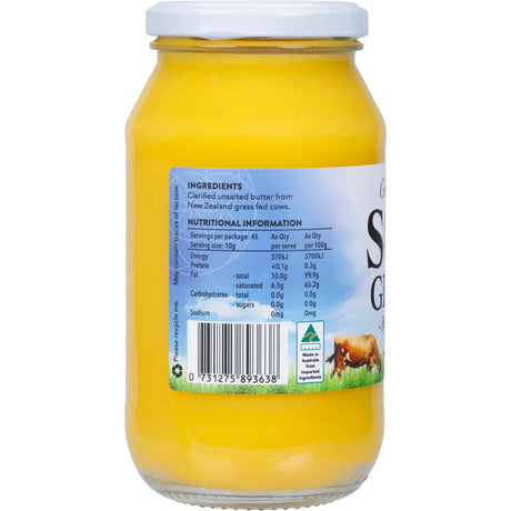 Sol Ghee Grass Fed Ghee 450g