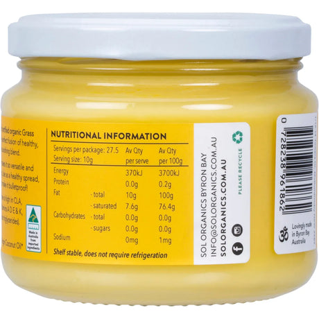 Sol Organics Coconut Oil & Ghee 275g