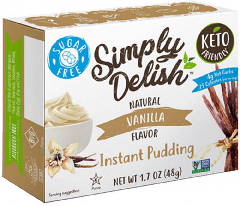 Simply Delish Vanilla Natural Pudding & Pie Filling Gluten Free 44g Front