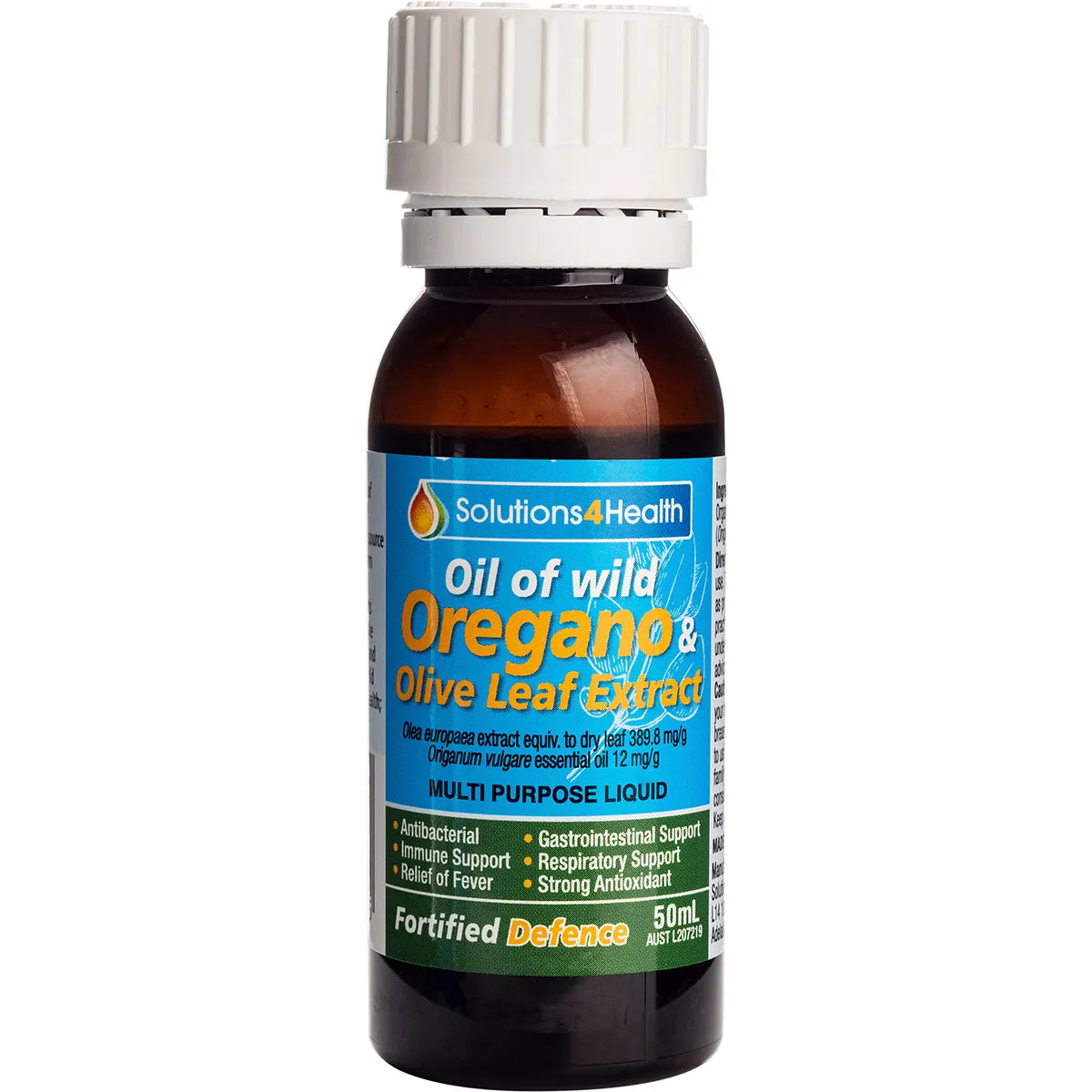 Solutions 4 Health Fortified Defence Wild Oregano & Olive Leaf 50ml